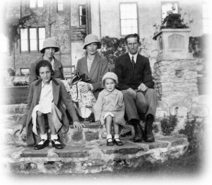 Harry Adams and family in the Manor grounds